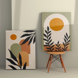Wallity Lienzo Decorativo Multicolor 70 x 100 cm (Set de 2)